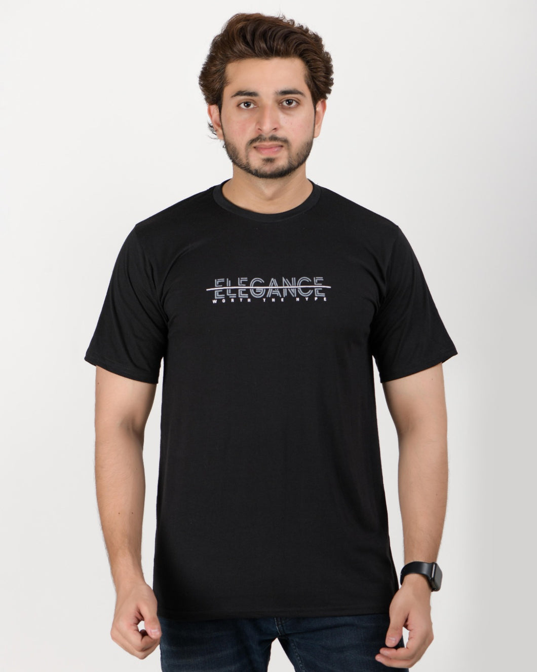 Round Neck Half Sleeves T Shirt for Men in Polycotton Pouch BL_49