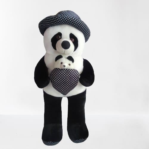 Cute and Fluffy Teddy Bear Stuffed Toy - Perfect for Hugs and Snuggles (3 feet very beautiful Black & White standing panda)