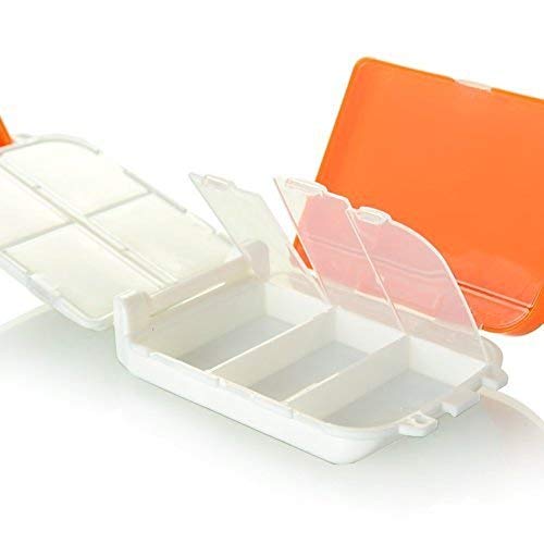 Plastic Pill Medicine Organizer Box, PAQCK OF 2 Medicine Reminder & Storage Box For 8 Days, Pack Of 1, Multicolour