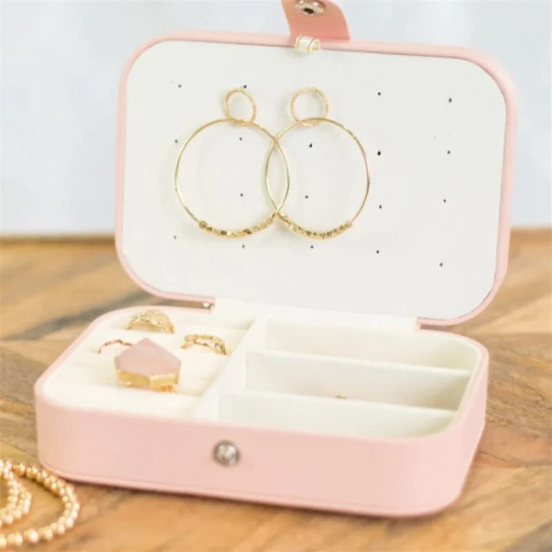 Jewelry PU Leather Storage Box Organizer Display Storage Case Woman Double Layer Jewelry Box for