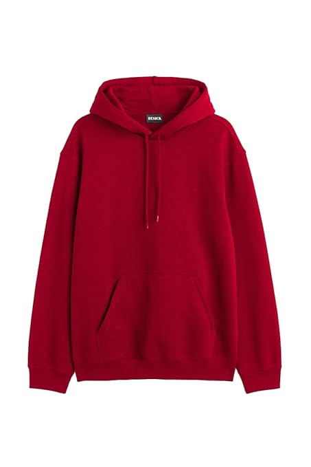 Wear Cotton Oversized Relax Fit Plain Drop Shoulder Hooded Neck Hoodie for Men