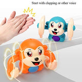 Rolling Banana Monkey Toys with Voice/Touch Sensor On Dancing Monkey Dancing Toy for Kids Rolling Electric for Children Doll Tumble Toy with Sound Light Effects