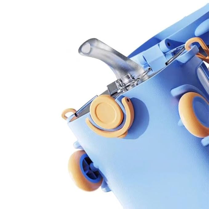 Plastic Portable Bus Shape Water Bottle for Kid with Straw