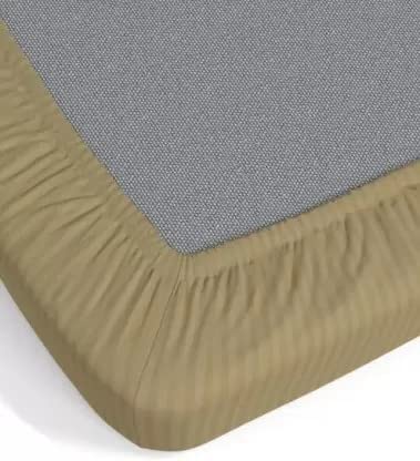 Microfiber Premium Elastic Fitted Striped Bedsheet
