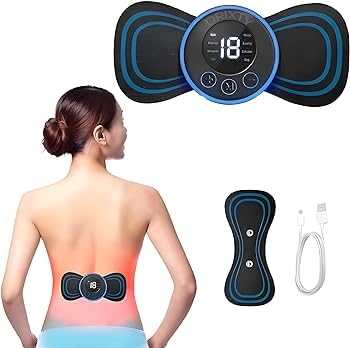 Mini Massager with 8 Modes&19 Strength Levels,Rechargeable Electric Sticker,Cordless ,Portable Body Massage Patch For Men,Women,Shoulder,Arms,Legs,Neck...