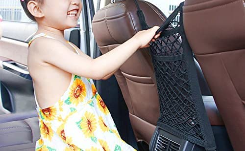 Car Mesh Organizer 3-Layer, car Storage net, Barrier Backseat Mesh Net for, Seat Back Net Bag, Driver Storage Netting Pouch, Automotive Seat Back...