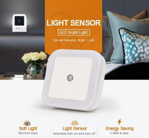 The LED Night Light Sensor Control Square Lamp Energy-Saving, Perfect for Kids' bedrooms with Soft, Automatic Lighting Safe and durable-ME-107