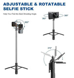 Selfie Stick Tripod with Remote 62inch Extendable mobile selfie stick with tripod stand for Camera Portable Tripod for iPhone and Android Phone...