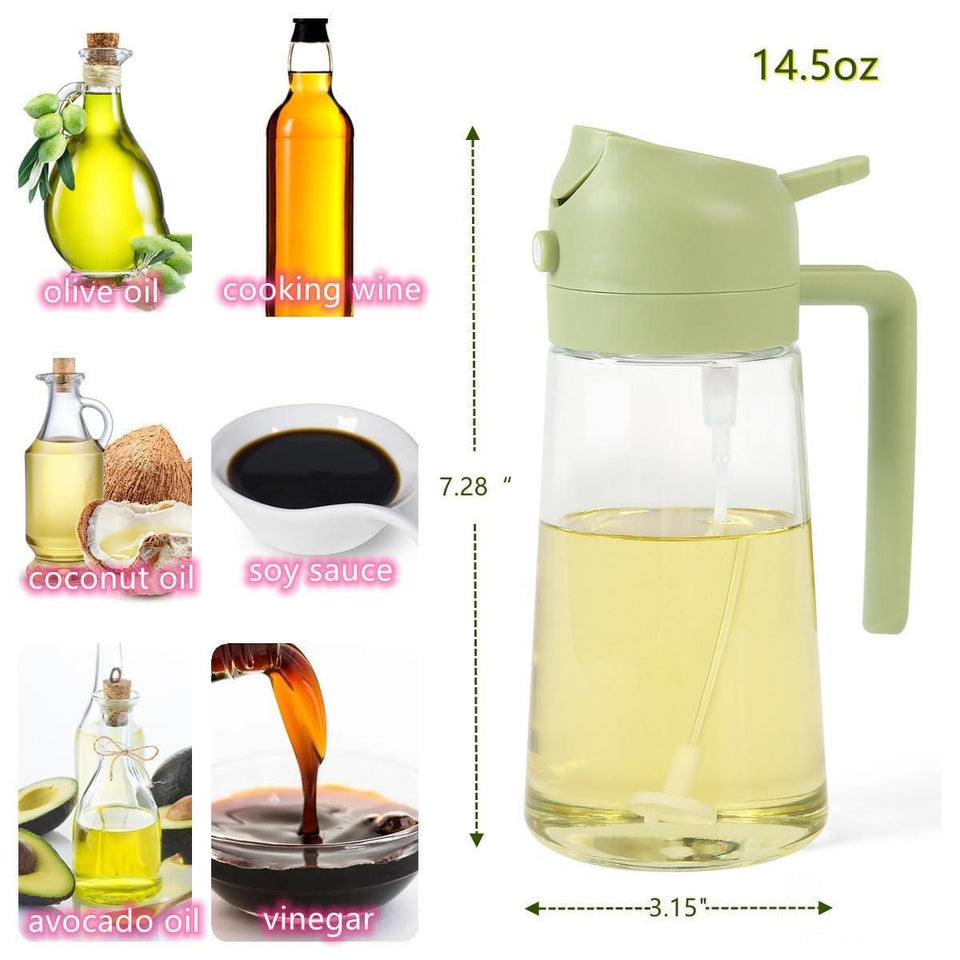 2-IN-1 OIL DISPENCER SPRAY BOTTLE FOR COOKING (500ML)