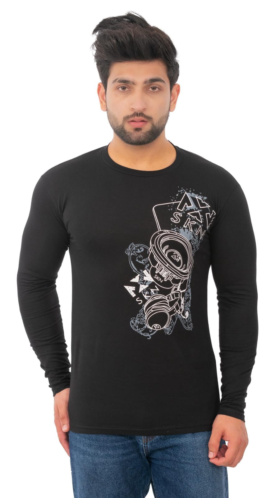 Rigo Men Neon Print Full Sleeve T-shirt