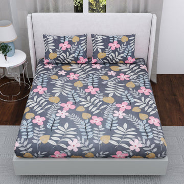 Glace Cotton Elastic Fitted Printed
