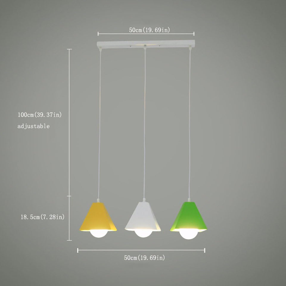 Lights, Small Pyramid Chandelier Indoor Lighting Modern Iron Ceiling Lights Restaurant Bar Pendant Lamp Socket Voltage 110~ Height Adjustable Modern...
