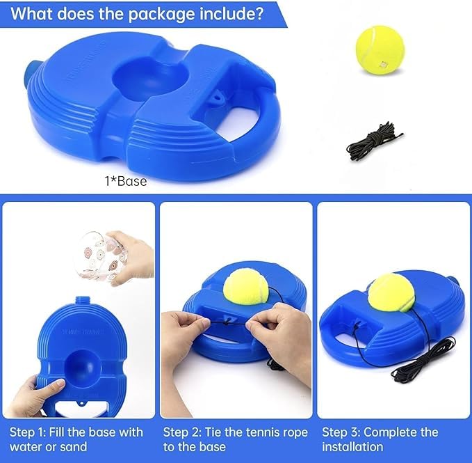 Tennis Trainer Rebound Ball,Solo Tennis Training Equipment for Self-Pracitce | Portable Tool |