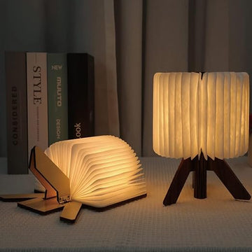 Wooden Book Light,Folding Reading Light
