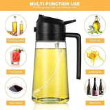 00ml 2 in 1 Glass Oil Sprayer and Dispenser Bottle, Premium Nozzle, Multi Color (2 IN 1 OIL DISPENSER AND SPRAYER
