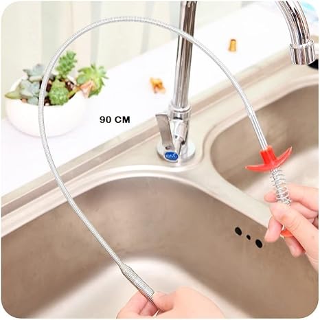 TRUESHOP Drain Pipe Cleaning Spring Stick, Hair Catching Drain Pipe