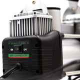 Portable Car Tire Inflator - Fast and Reliable Air Pump for Car Tyres, 12V, Silver, White, Air Compressor pack of 1