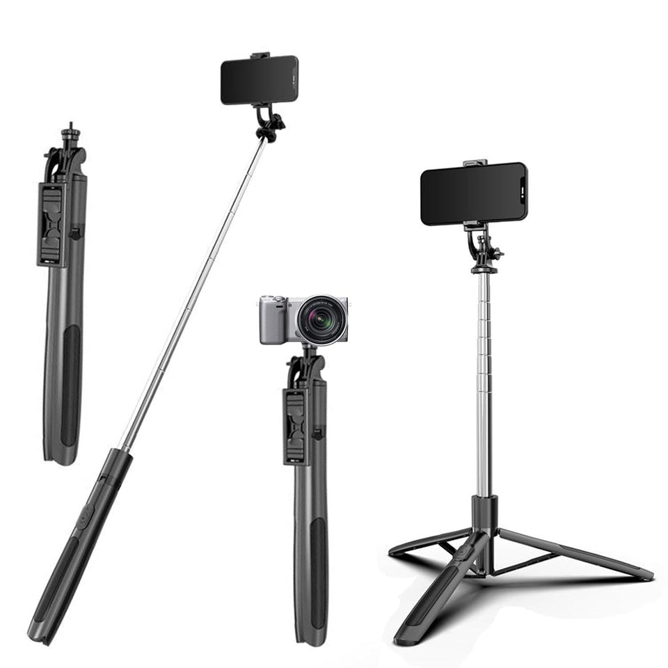 Selfie Stick Tripod with Remote 62inch Extendable mobile selfie stick with tripod stand for Camera Portable Tripod for iPhone and Android Phone...