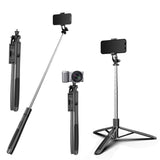 Selfie Stick Tripod with Remote 62inch Extendable mobile selfie stick with tripod stand for Camera Portable Tripod for iPhone and Android Phone...