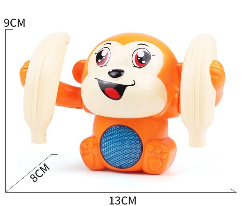 Rolling Banana Monkey Toys with Voice/Touch Sensor On Dancing Monkey Dancing Toy for Kids Rolling Electric for Children Doll Tumble Toy with Sound Light Effects