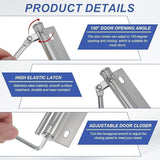 Automatic Door Closer, Adjustable Spring Storm Door Closer