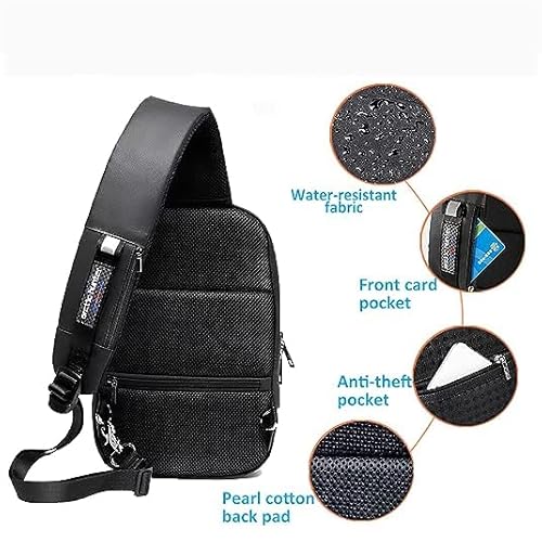 ING Bag for Men,Cross body Bag with Water Bottle Holder Mobile Phone Compartment Shoulder Bag with Handle,Pack Of 1