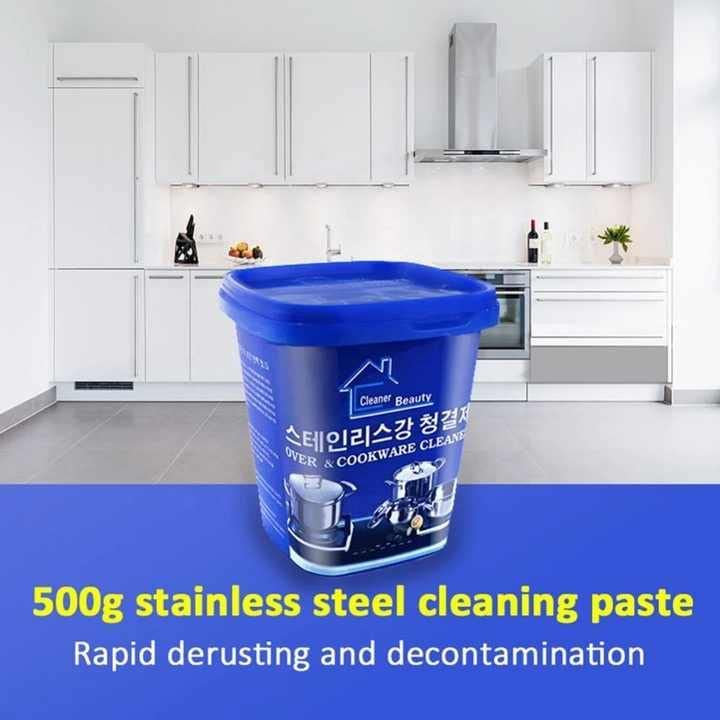 500gm Oven & Cookware Cleaner Stainless Steel Cleaning Paste Remove Stains from Pots Pans Multi-Purpose