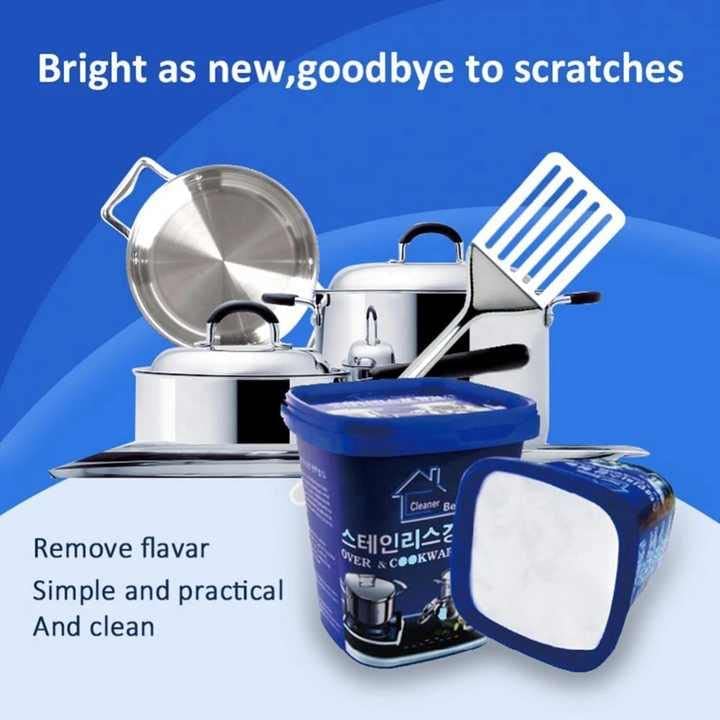 500gm Oven & Cookware Cleaner Stainless Steel Cleaning Paste Remove Stains from Pots Pans Multi-Purpose