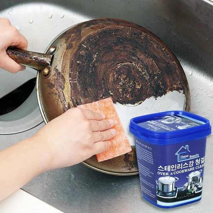 500gm Oven & Cookware Cleaner Stainless Steel Cleaning Paste Remove Stains from Pots Pans Multi-Purpose
