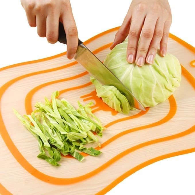 Plastic Cutting Board Mats for Vegetable & Fruits | Non-Slip Frosted Kitchen Transparent Chopping Board (Pack of 3)