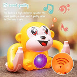 Rolling Banana Monkey Toys with Voice/Touch Sensor On Dancing Monkey Dancing Toy for Kids Rolling Electric for Children Doll Tumble Toy with Sound Light Effects