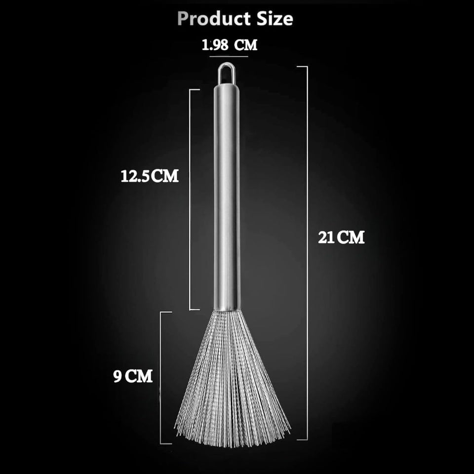 Multipurpose Stainless Steel Pots, Pans Cleaning Brush, Steel Scrubber for Kitchen Dishes Pots Pans Sink Cleaning, Non Slip Long Handle...