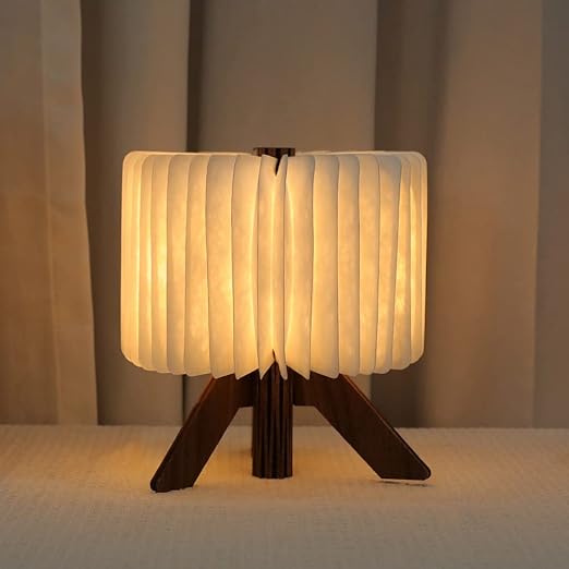 Wooden Book Light,Folding Reading Light