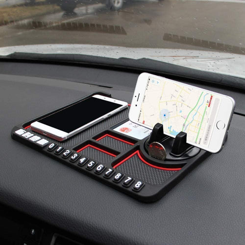 Anti-Slip Phone Holder with Extra Large Pad, Phone Holder in Car, Universal Multifunction Car Dashboard Non-Slip Mat for Phones,