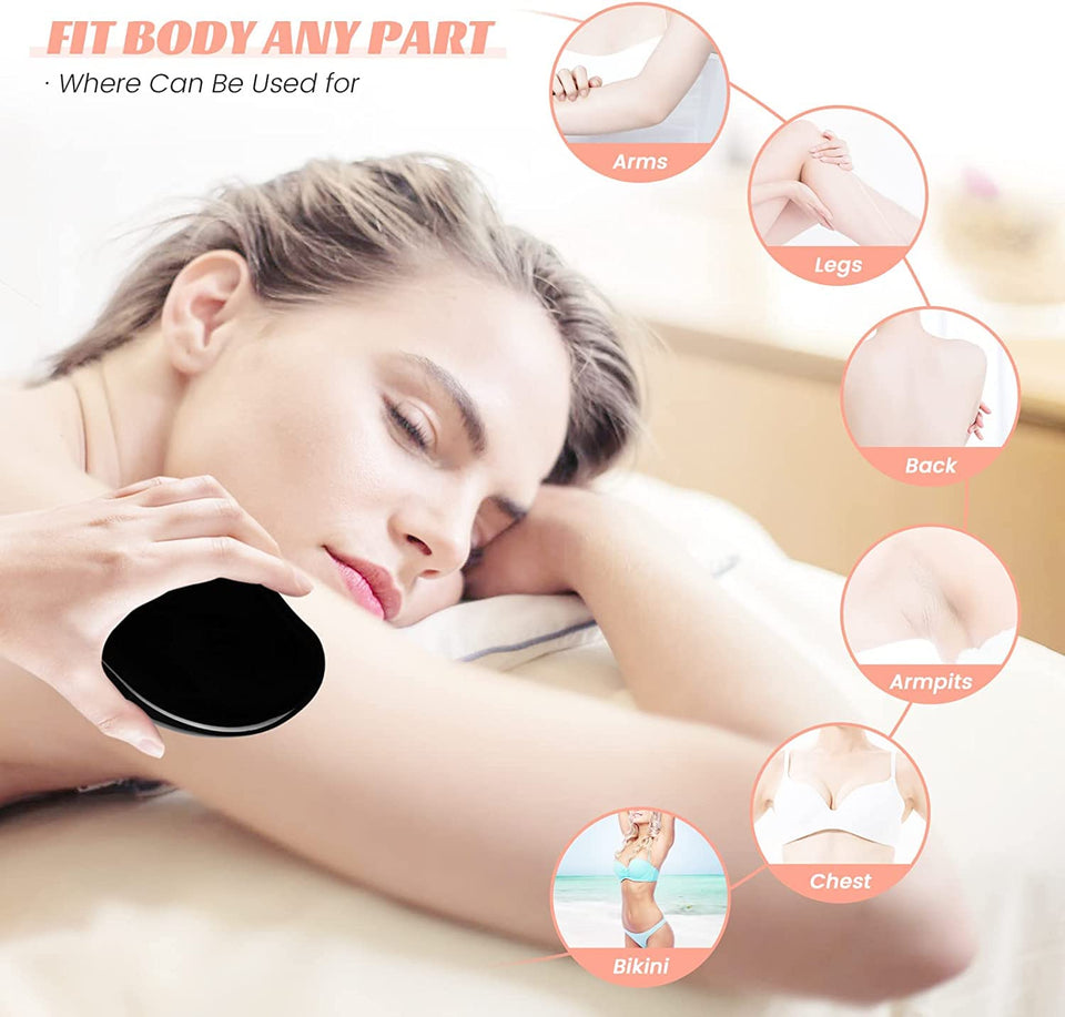 Crystal Hair Eraser, Crystal Hair Remover for Women and Men, Painless Exfoliation Hair Removal Tool for Arms Legs Back - Fast & Easy