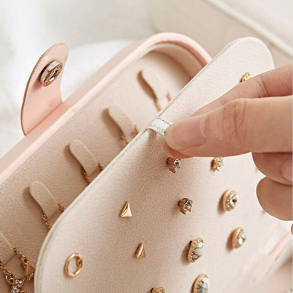 Jewelry PU Leather Storage Box Organizer Display Storage Case Woman Double Layer Jewelry Box for