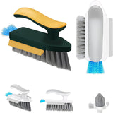 Tile Grout Cleaner Brush with Squeegee, V-Shape Gap Scrubber Multifunctional Scrubbing Floor Brush Cleaning