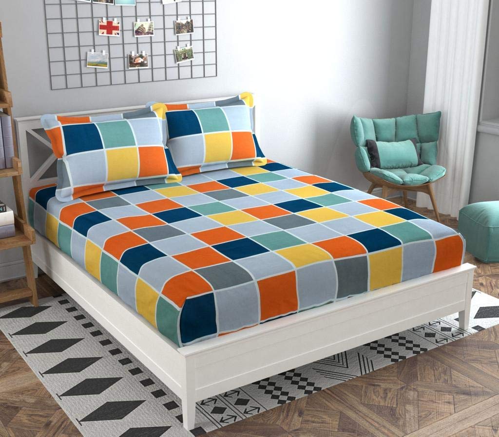 Ultra Soft Glace Cotton Elastic Fitted Bedsheet