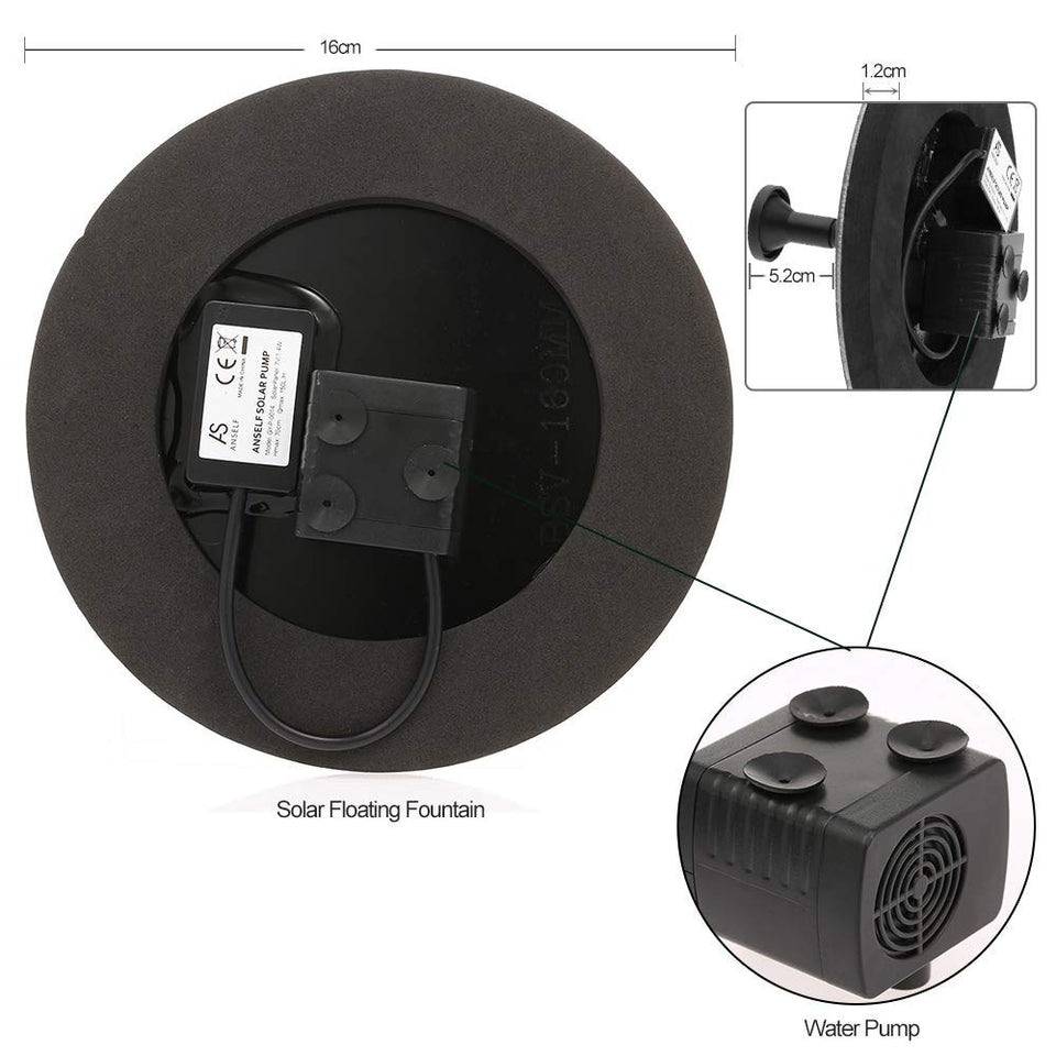 Solar Fountain Solar Fountain Pump With Battery Backup Solar Panel Kit Floating Fountain Powered Water Pump
