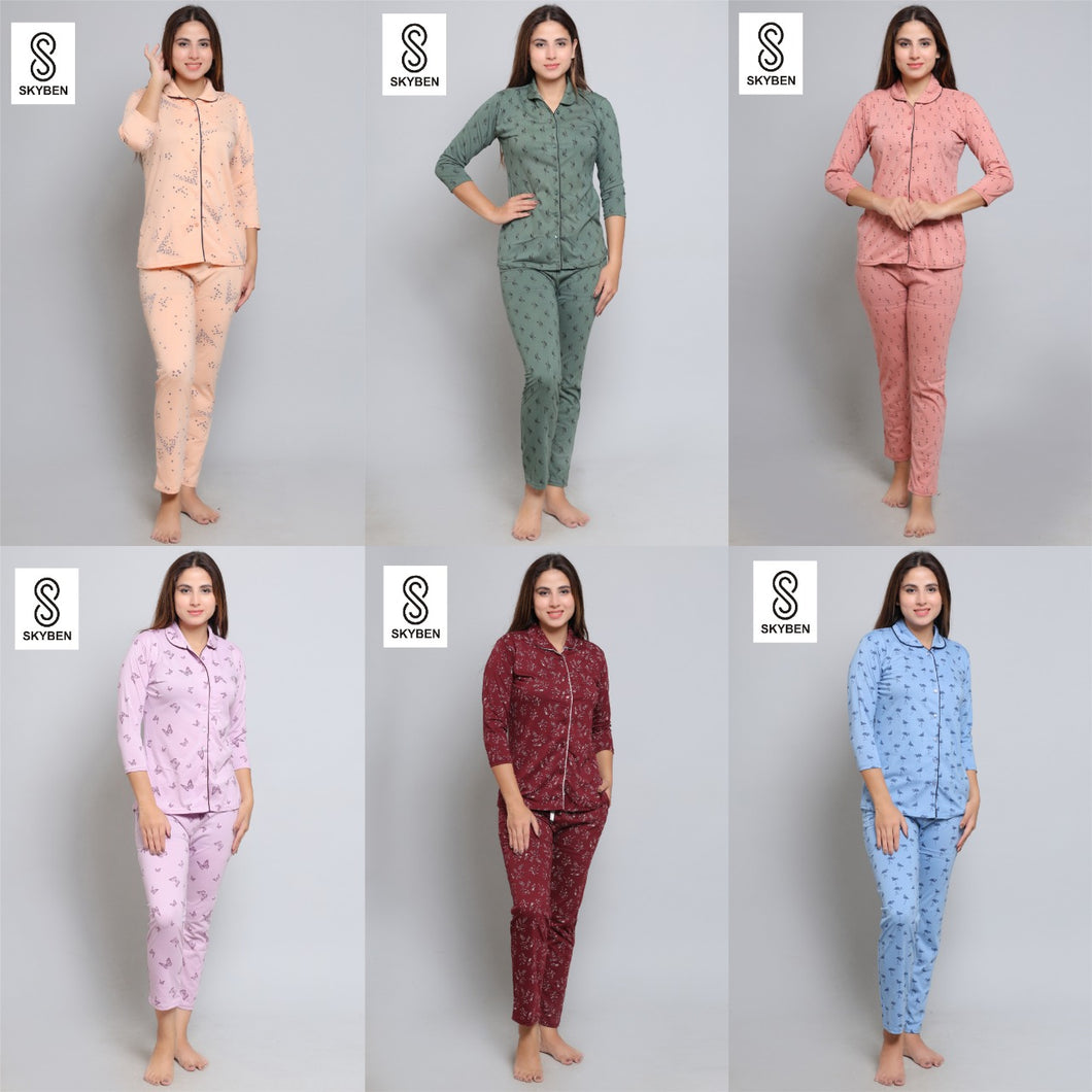 Lee Tex Womens/Girls Cotton Printed Fabric Gajari Night Suit