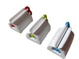 Plastic Rolling Tube - Plastic Squeezing Rolling Tube Dispenser with Novel Rotate Handle for Easily Use Toothpaste for Bathroom(Red, Blue, Green, 3...