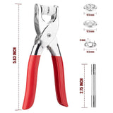 Clatoon 200 Sets Metal Snaps Buttons with Fastener Pliers Press Tool Kit