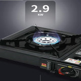 Achyut Heavy-Duty Dual Fuel Portable Camp Stove | High-Output Windproof Butane & Gas Burner