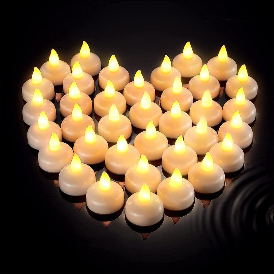 Floating No Electricity Needed Artificial Led Light Diya With Water Sensor Best For Diwali, Party And Christmas Home Decoration,