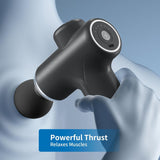 Portable Muscle Massage Gun with 4 Massage Heads, 6 Speeds Percussion Body Back Massager for Athletes Muscle