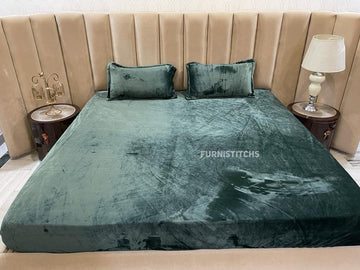 Velvet Warm Winter Solid Flannel Elastic Fitted Bedsheets