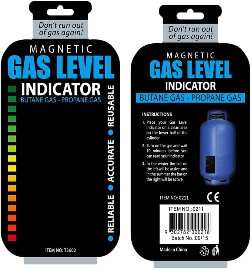 Magnetic Gas Level Indicator for Propane and Butane Tanks, 1 pcs with Color Display, Reusable