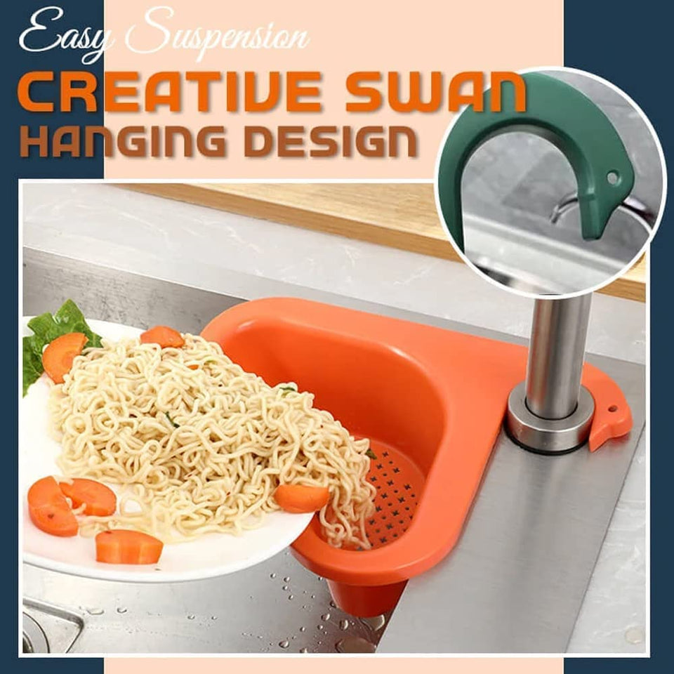 Hanging Filter Drain Rack,Triangle Sink Strainer Free Punch,Sink FilterTriangleKitchen Bathroom Food Strainer Fruit Drainer Basket,for...