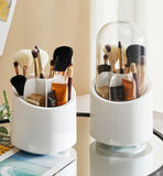 Cosmetic Makeup Brush Storage Holder 360° Rotating Dust-proof Organiser Lipstick Pen Storage Box