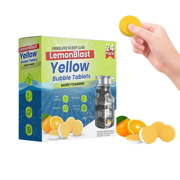 LemonBlast Yellow Bubble Tablets for Deep Cleaning